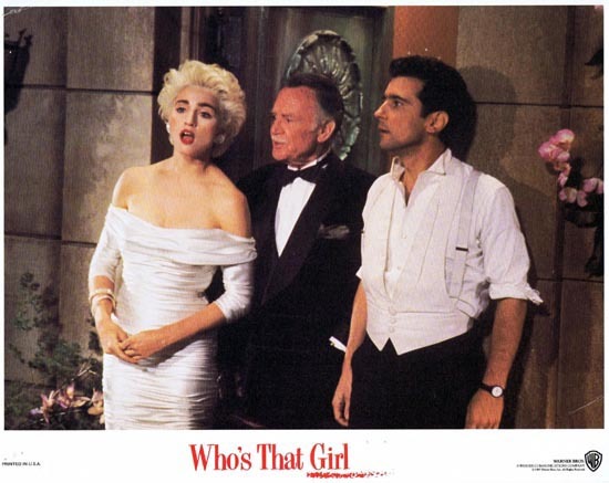 WHO’S THAT GIRL Lobby Card Madonna John Mills Griffin Dunne