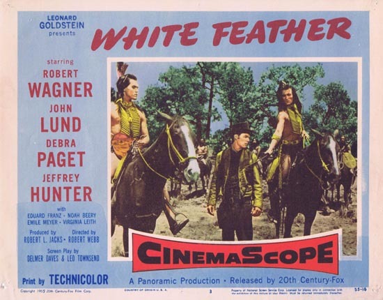 WHITE FEATHER Lobby Card 3 1955 Robert Wagner