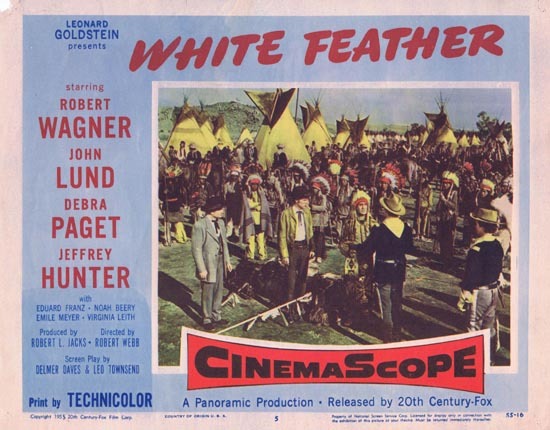 WHITE FEATHER Lobby Card 5 1955 Robert Wagner