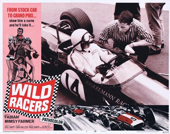 WILD RACERS Lobby card 1 1968 Fabian Grand Prix Motor Racing