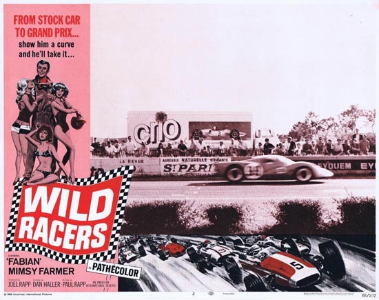 WILD RACERS Lobby card 2 1968 Fabian Grand Prix Motor Racing