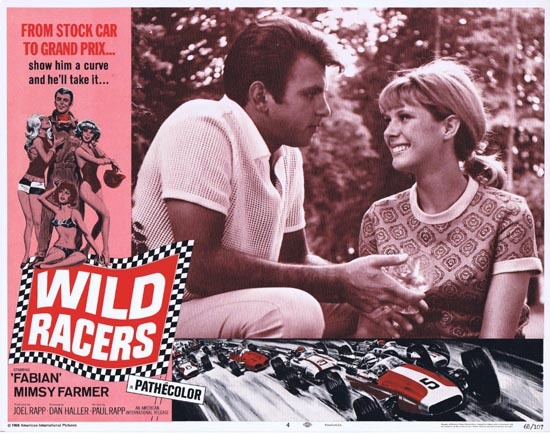 WILD RACERS Lobby card 4 1968 Fabian Grand Prix Motor Racing