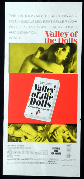 VALLEY OF THE DOLLS Jacqueline Sussan RARE Daybill Movie poster