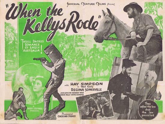 WHEN THE KELLY’S RODE Rare 1934 Australian Movie Herald Ned Kelly