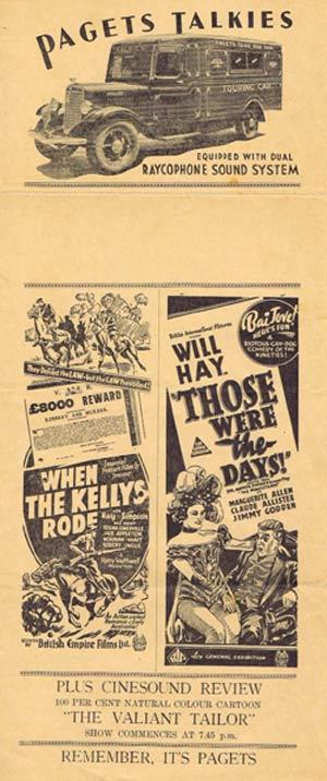 WHEN THE KELLY’S RODE Rare 1934 Australian Daybill Movie Flyer Ned Kelly