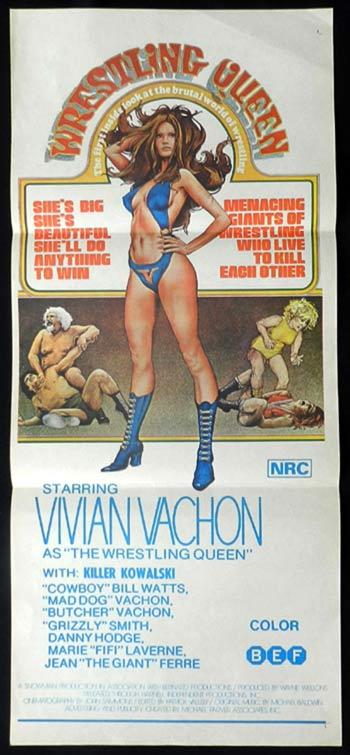 WRESTLING QUEEN Vivian Vachon RARE Daybill Movie poster