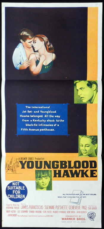 YOUNGBLOOD HAWKE Original Daybill Movie poster James Franciscus Suzanne Pleshette