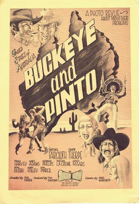 BUCKEYE AND PINTO 1979 Rare Australian Film daybill Movie Poster