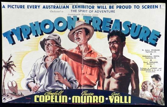 TYPHOON TREASURE 1938 Australian Cinema VINTAGE Original Movie Trade Ad
