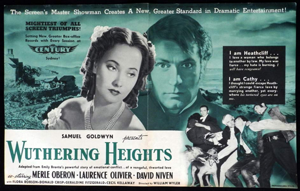 WUTHERING HEIGHTS 1939 Merle Oberon Laurence Olivier VINTAGE Original Movie Trade Ad