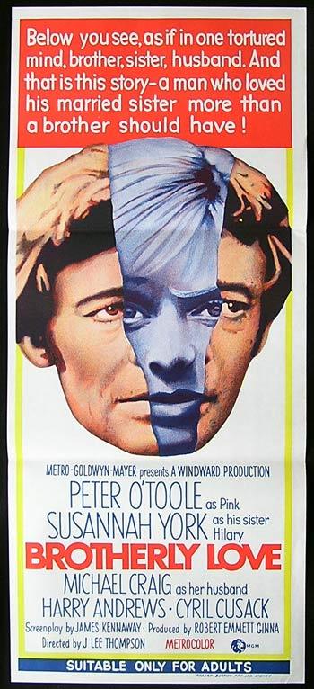 BROTHERLY LOVE aka Country Dance Peter O’Toole Australian daybill Movie Poster