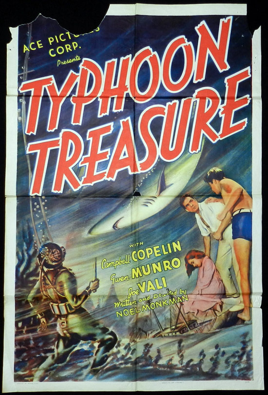 TYPHOON TREASURE 1938 Australian Cinema VINTAGE Original Movie Poster