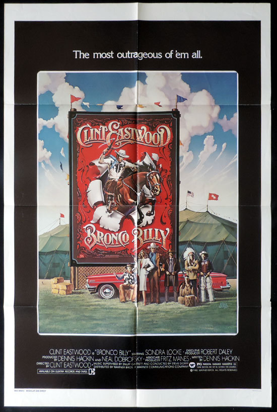 BRONCO BILLY US One sheet Movie Poster Clint Eastwood