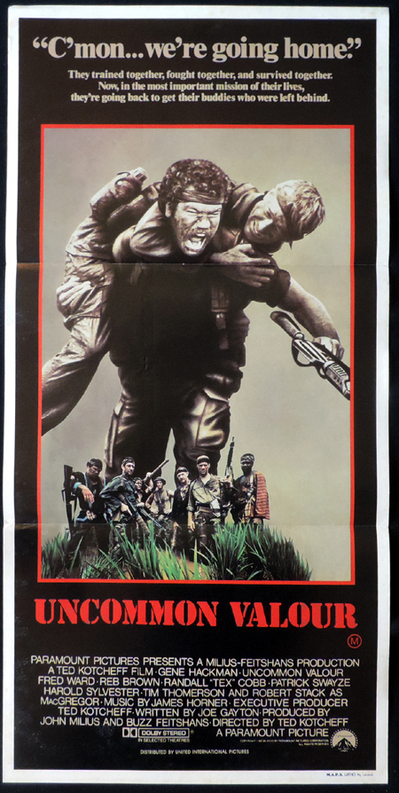 UNCOMMON VALOUR Gene Hackman ORIGINAL Daybill Movie poster