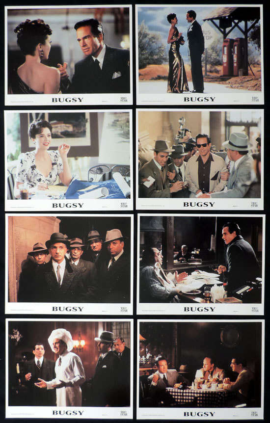 BUGSY Original Lobby Card set Warren Beatty Annette Bening Ben Kingsley