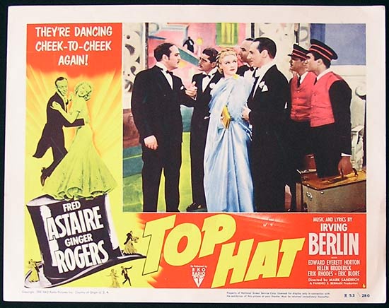 TOP HAT Lobby Card 6 1953r Fred Astaire Ginger Rogers
