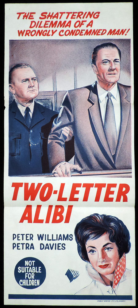 TWO-LETTER ALIBI daybill Movie poster Martin Potter aka All Coppers Are
