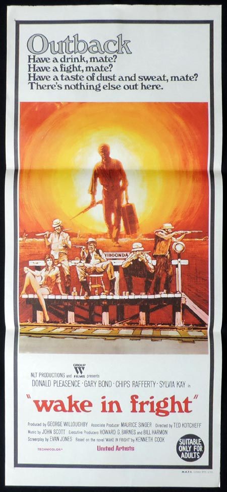 WAKE IN FRIGHT aka OUTBACK Daybill Movie poster Rare Chips Rafferty