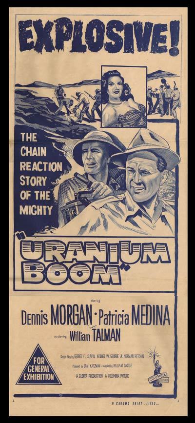 URANIUM BOOM Daybill Movie poster WILLIAM CASTLE