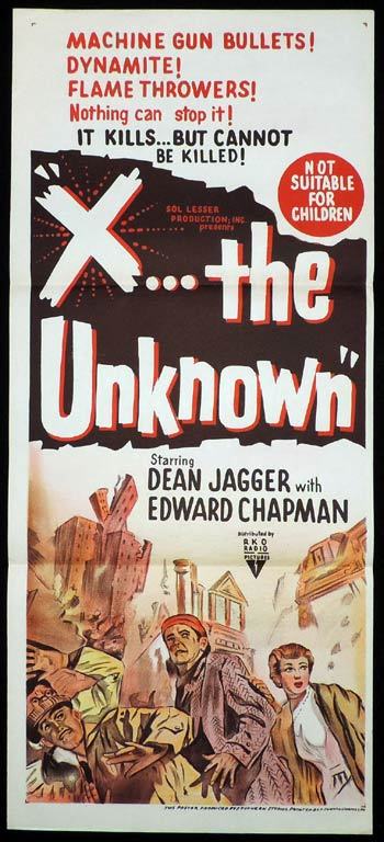 X THE UNKNOWN Original Daybill Movie poster Leo McKern Sci Fi 1956