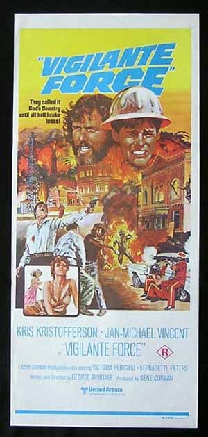 VIGILANTE FORCE Original Daybill Movie poster Kris Kristofferson Jan Michael Vincent