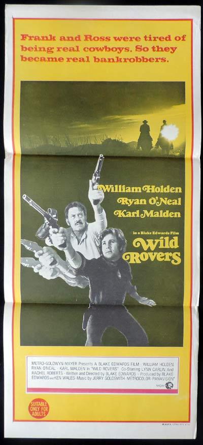 WILD ROVERS Daybill Movie Poster William Holden Ryan O’Neal