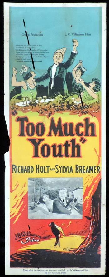 TOO MUCH YOUTH Long Daybill Movie poster 1925 Ashton Dearholt