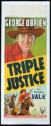 TRIPLE JUSTICE Long Daybill Movie poster 1940 George O'Brien