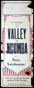VALLEY OF NGUMBA Long Daybill Movie poster 1924 Nora Swinburne Silent Cinema