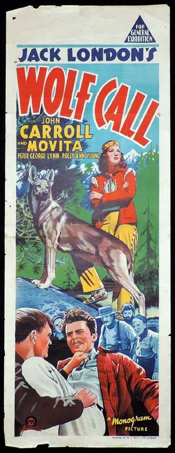 WOLF CALL Long Daybill Movie poster 1939 Jack London