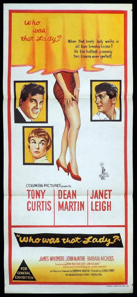 WHO WAS THAT LADY Original Daybill Movie Poster Dean Martin Tony Curtis