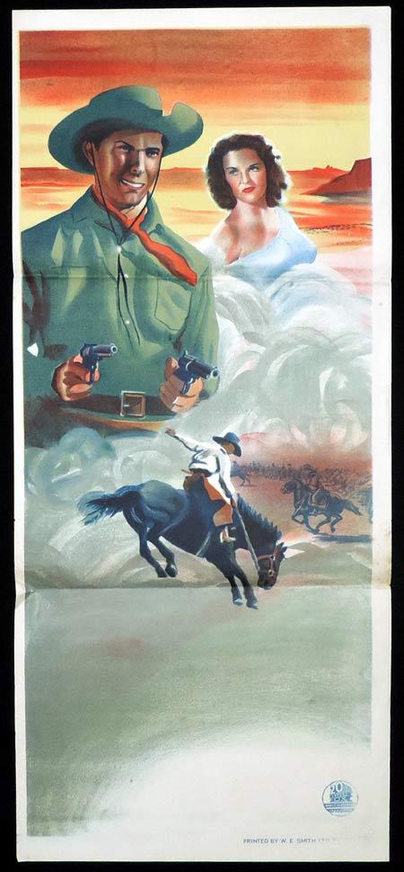 TWENTIETH CENTURY FOX Stock Blank Daybill Movie poster 1950s