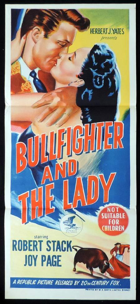 BULLFIGHTER AND THE LADY Original Daybill Movie Poster Robert Stack Joy Page