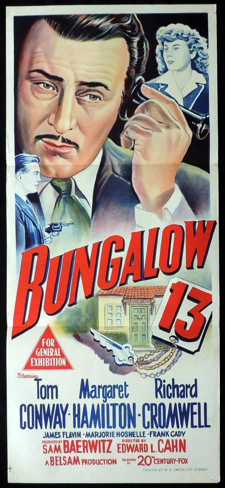 BUNGALOW 13 Original Daybill Movie Poster Tom Conway