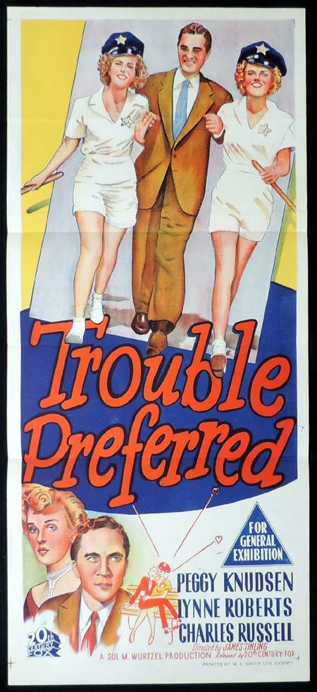 TROUBLE PREFERRED Original Daybill Movie Poster Brian Donlevy Ann Richards