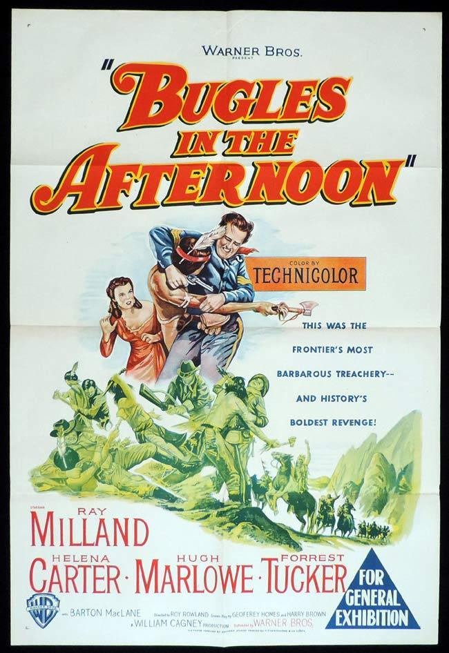 Bugles In The Afternoon Original One Sheet Movie Poster Ray Milland Helena Carter Moviemem