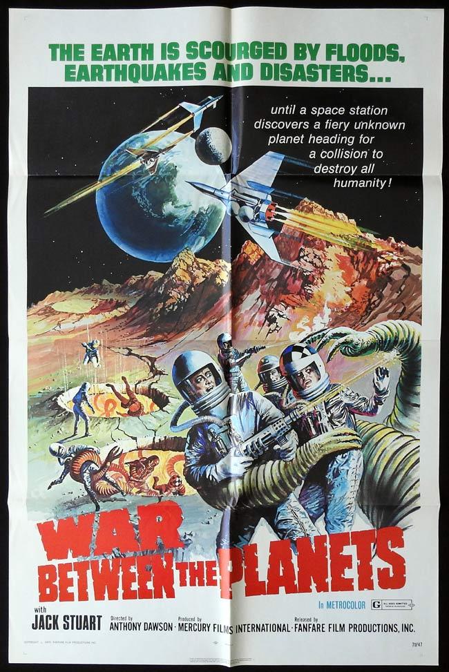 WAR BETWEEN THE PLANETS Original US One sheet Movie Poster Sci Fi Jack Stuart