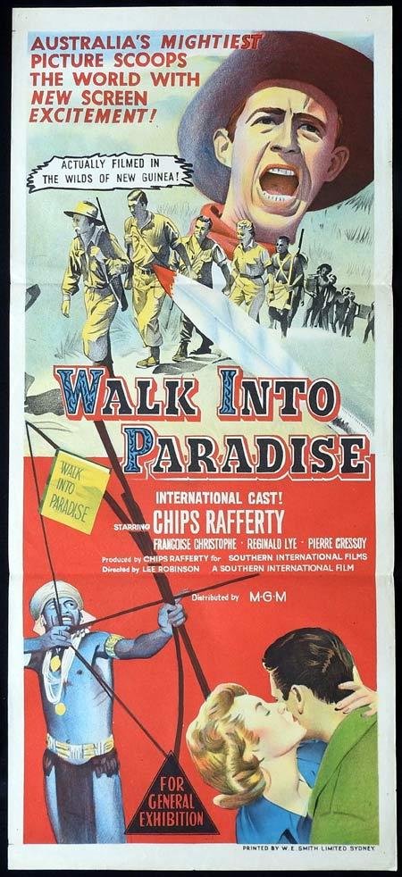 WALK INTO PARADISE Original Daybill Movie Poster CHIPS RAFFERTY New Guinea