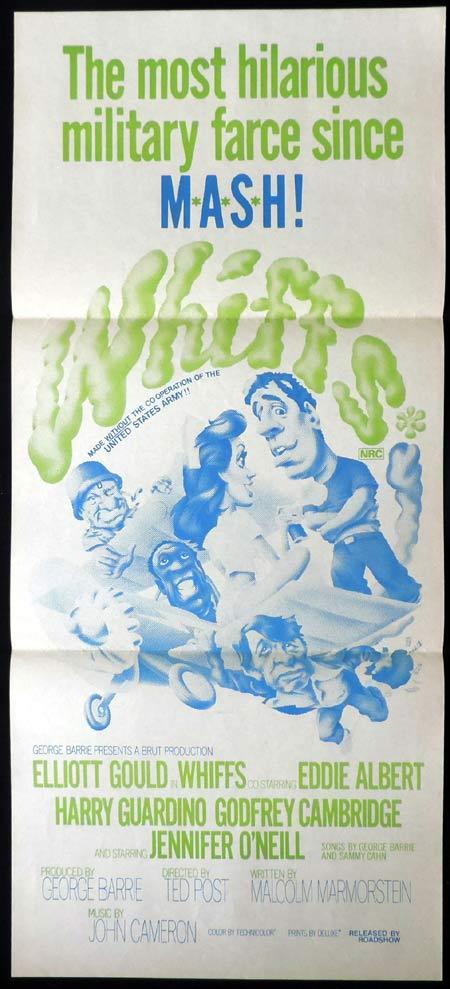 WHIFFS Original daybill Movie Poster Elliott Gould Eddie Albert Harry Guardino