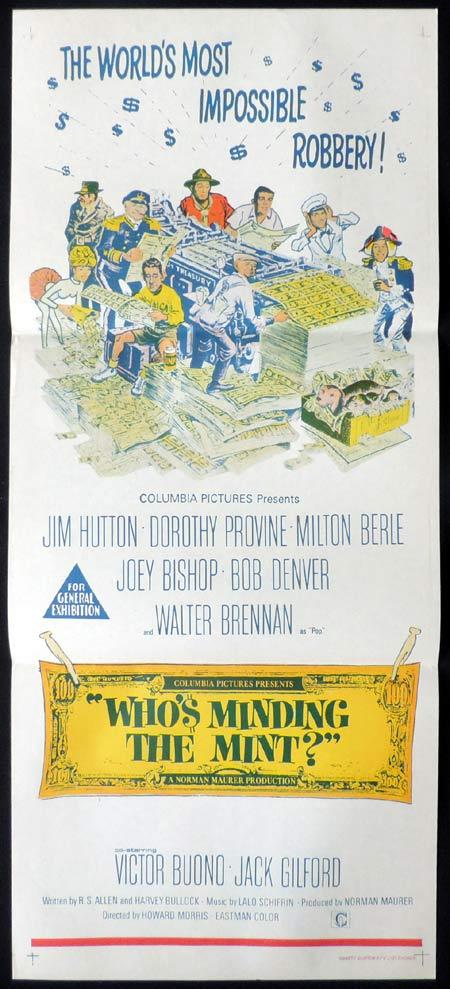 WHO’S MINDING THE MINT Original daybill Movie Poster Jim Hutton Dorothy Provine