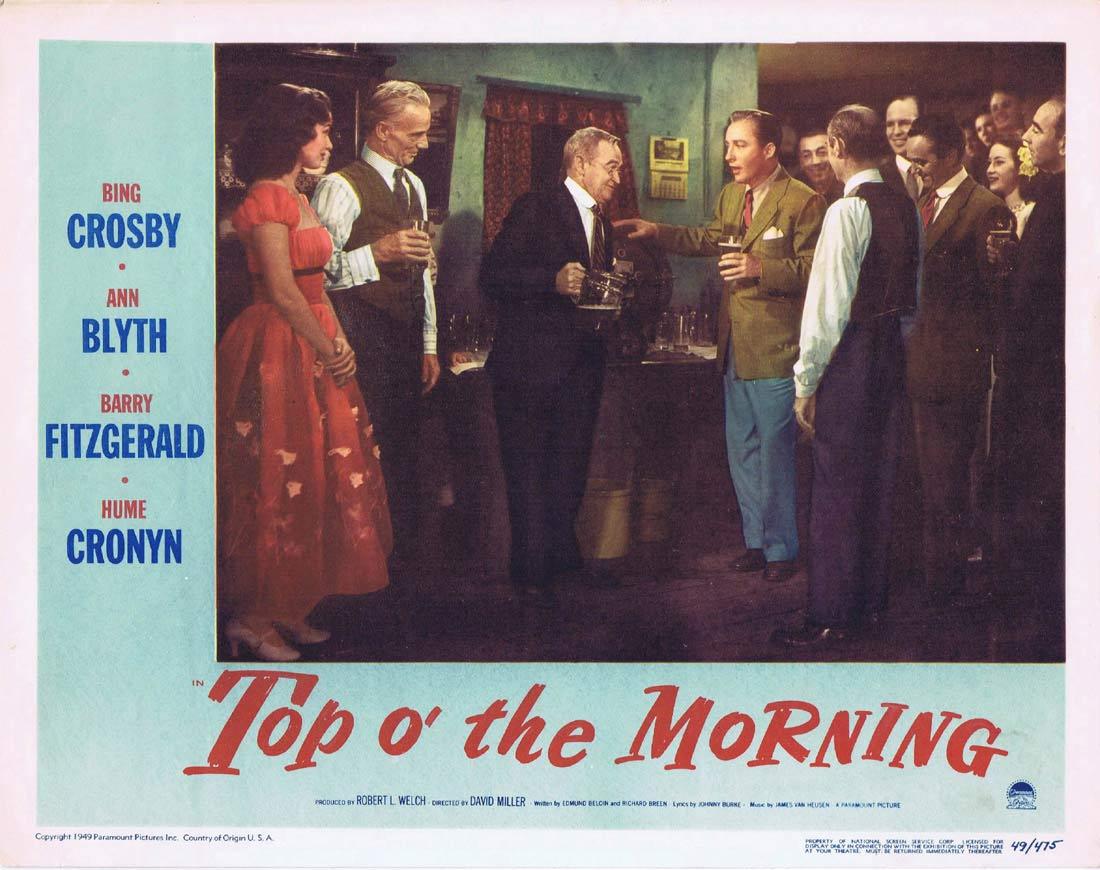 TOP OF THE MORNING Lobby Card 3 1949 Bing Crosby Barry Fitzgerald