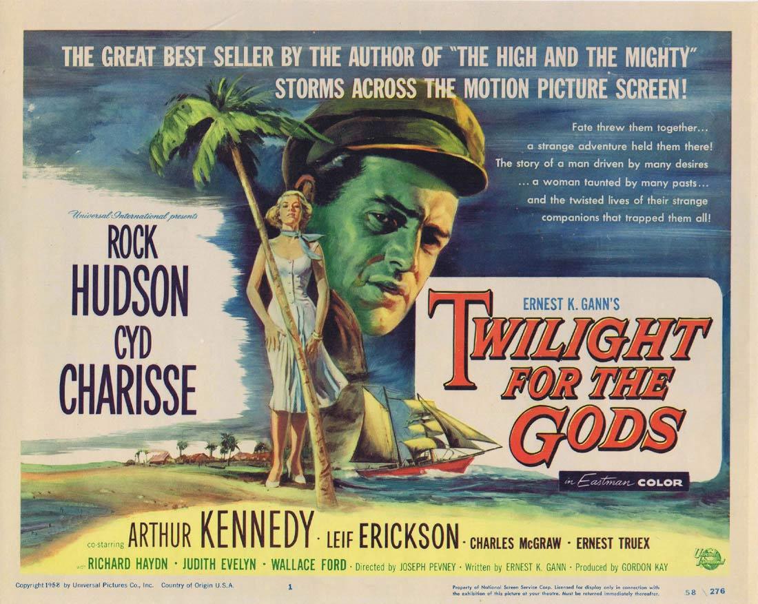 TWILIGHT FOR THE GODS Title Lobby Card Rock Hudson Cyd Charisse