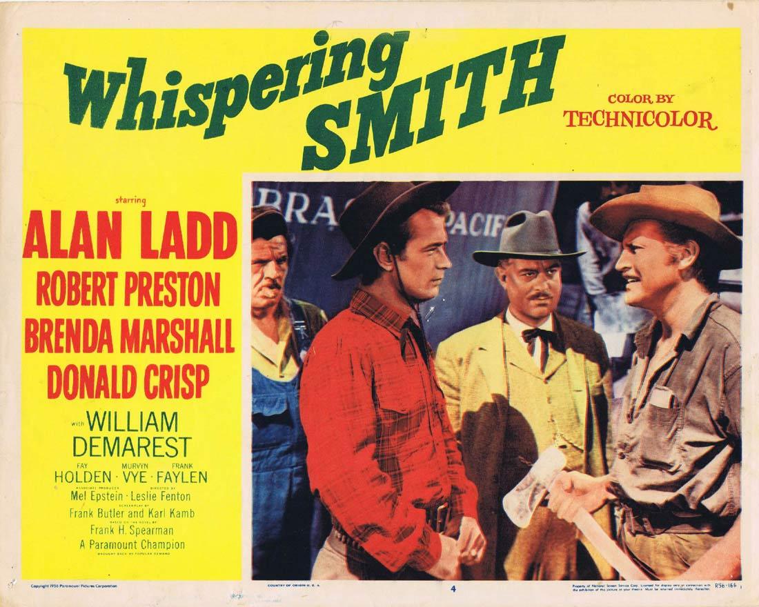 WHISPERING SMITH 56r Alan Ladd Lobby Card 4