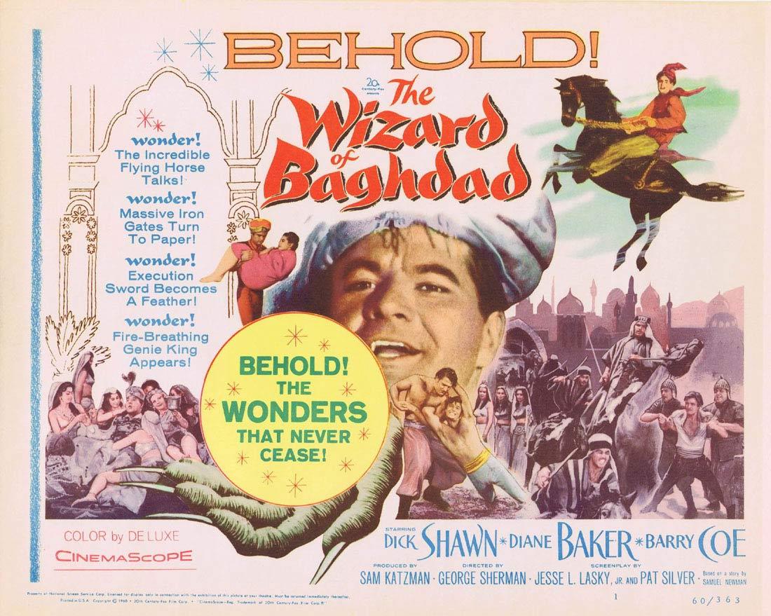 WIZARD OF BAGHDAD Title Lobby card Dick Shawn
