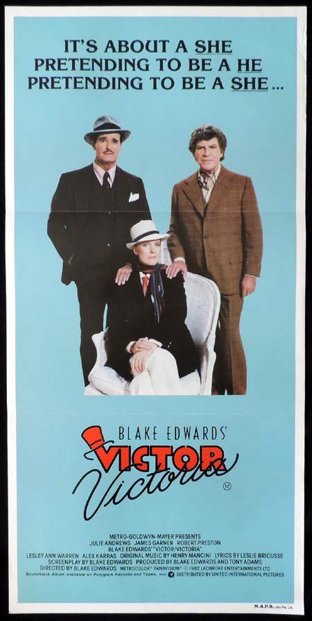 VICTOR VICTORIA Original Daybill Movie Poster Julie Andrews James Garner Robert Preston