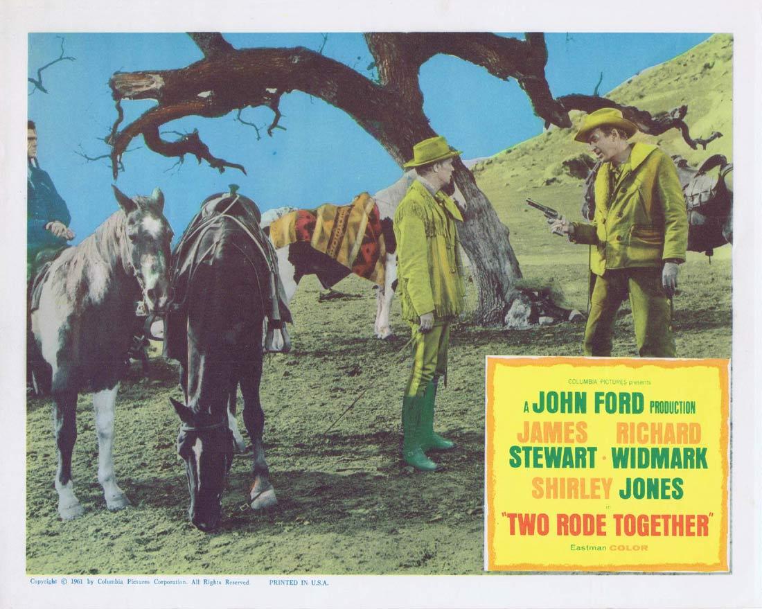 TWO RODE TOGETHER Original Lobby Card John Ford James Stewart