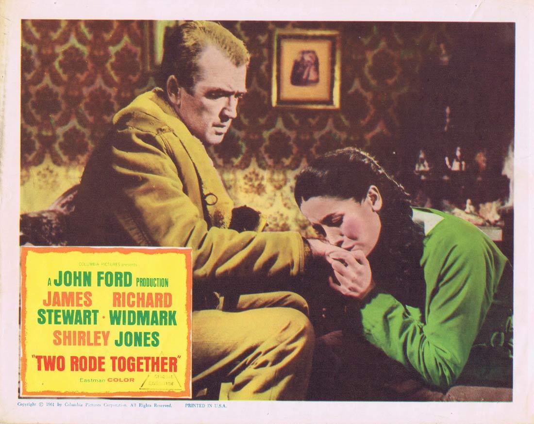 TWO RODE TOGETHER Original Lobby Card James Stewart Richard Widmark John Ford