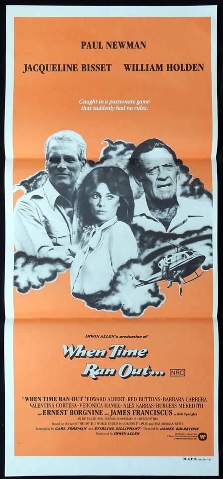 WHEN TIME RAN OUT Original Daybill Movie Poster William Holden Paul Newman