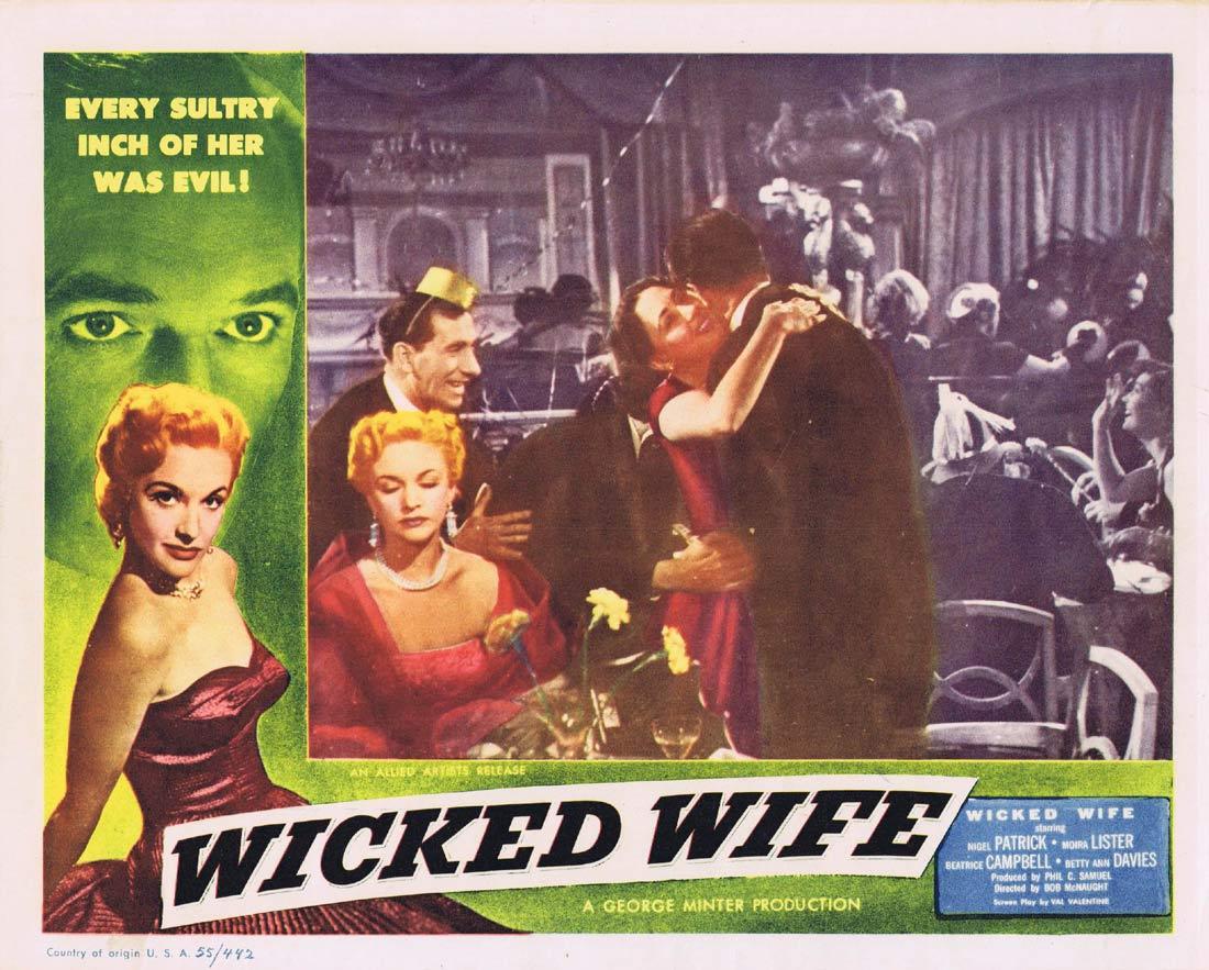 WICKED WIFE Original Lobby Card 5 Nigel Patrick Moira Lister Beatrice Campbell