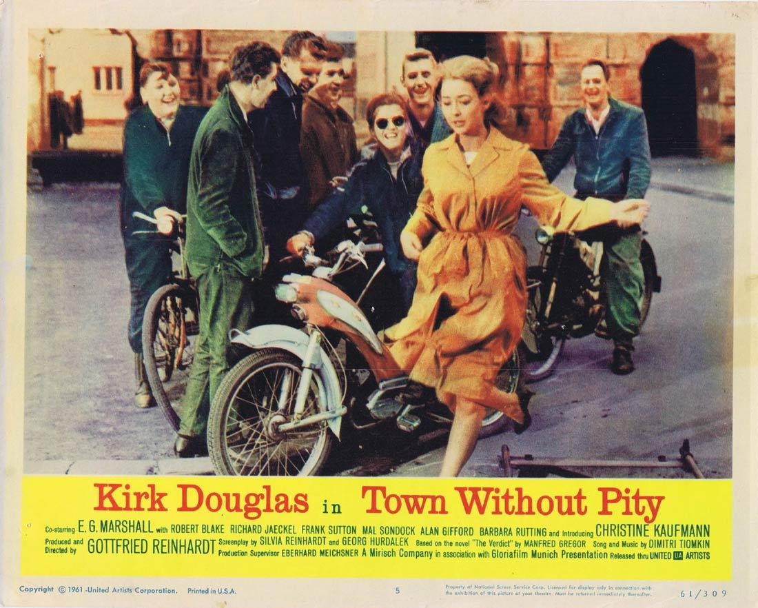 TOWN WITHOUT PITY Vintage Movie Lobby Card 5 Kirk Douglas Christine Kaufmann